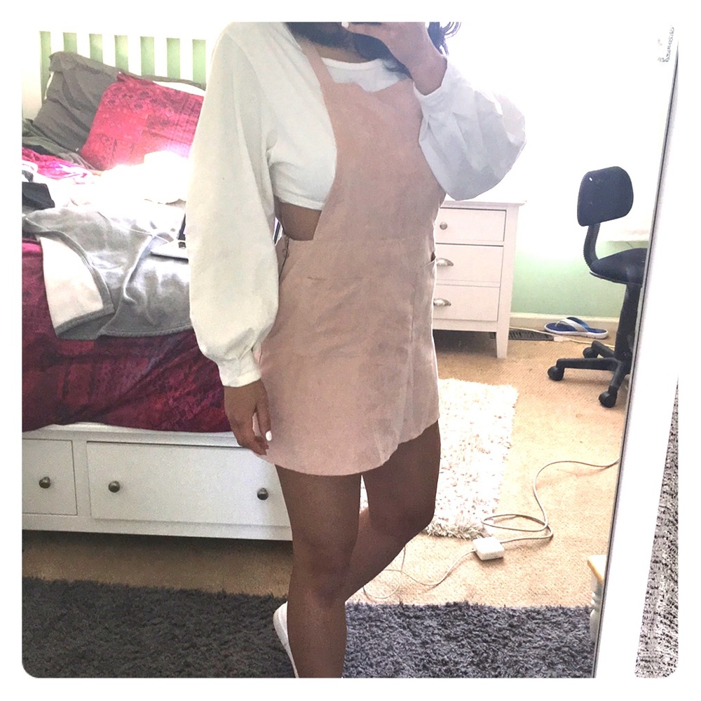 3/$25 Pale Pink Overall Dress